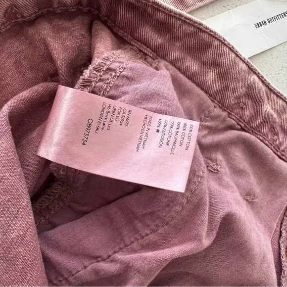 Urban Outfitters Pink Washed High-Waisted Shorts