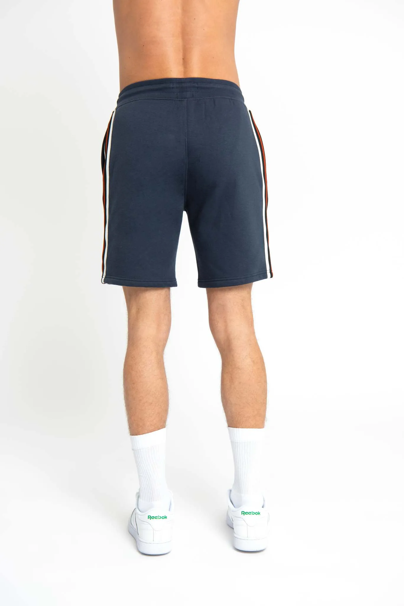 Urban Threads Navy Jersey Shorts With Stripe Taping