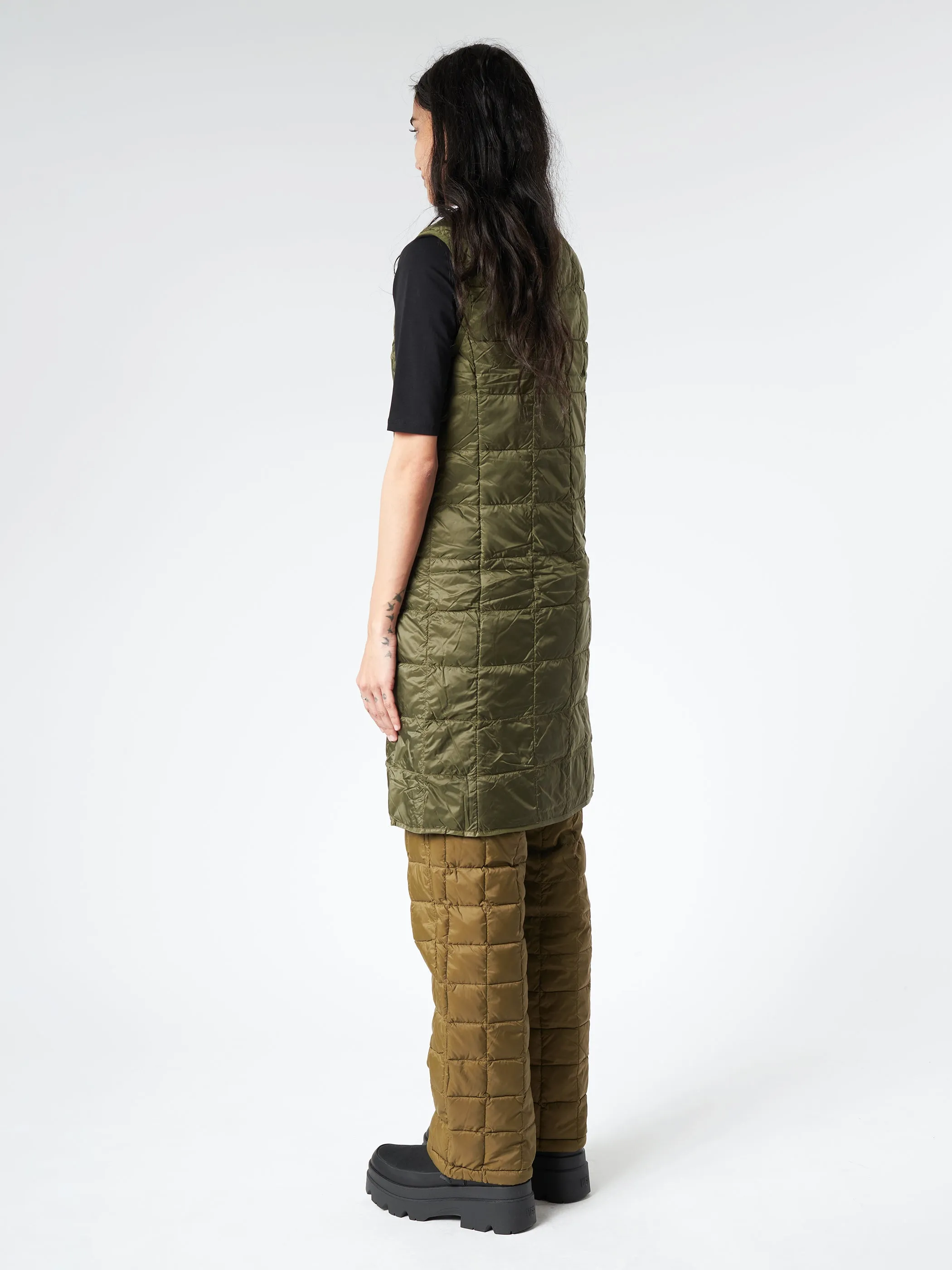 V-Neck Long Down Vest