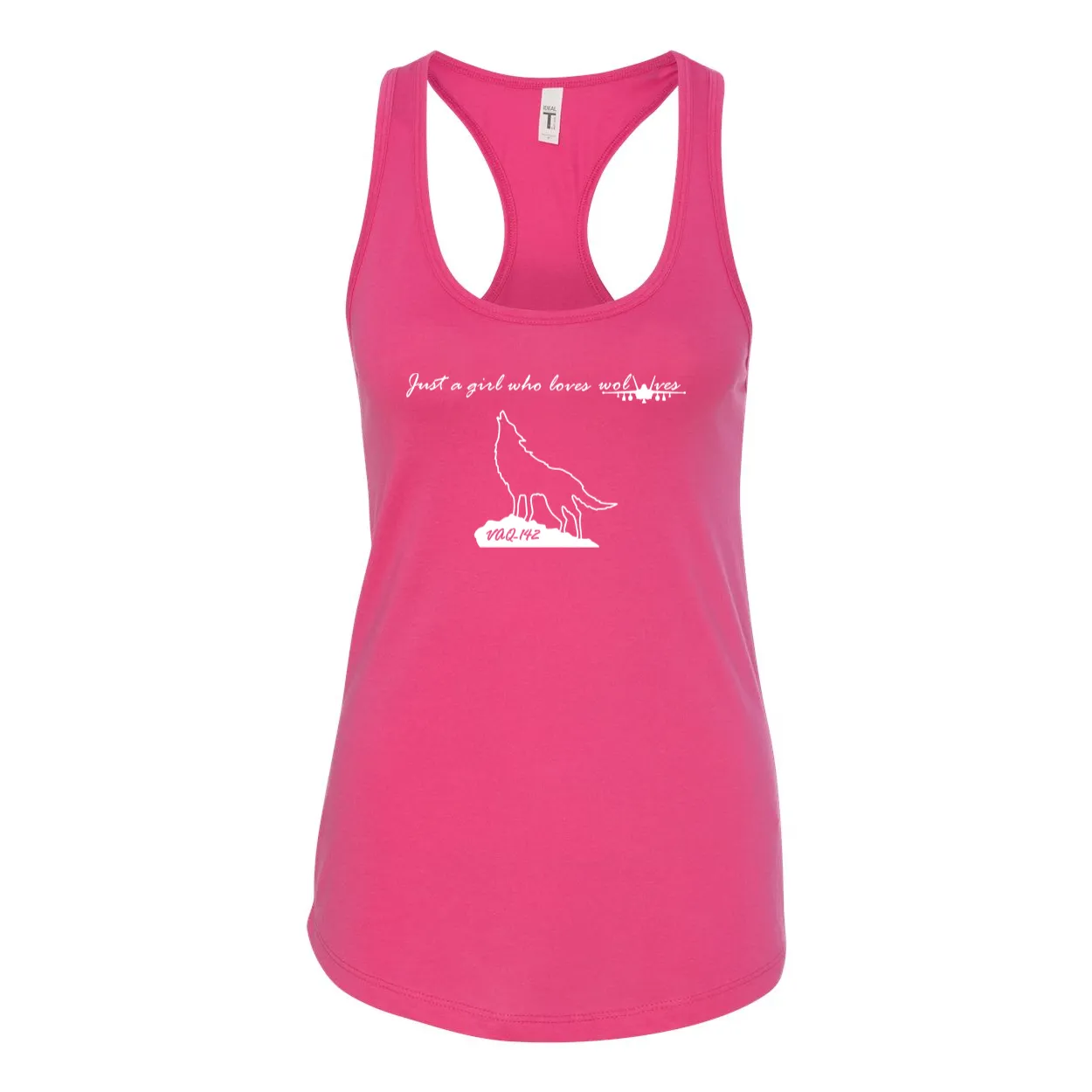 VAQ-142 'Just a girl who loves wolves' Racerback Tank