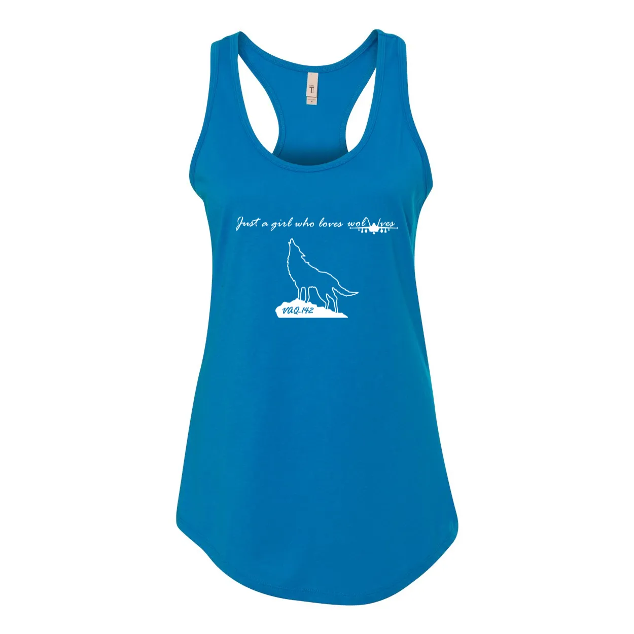 VAQ-142 'Just a girl who loves wolves' Racerback Tank