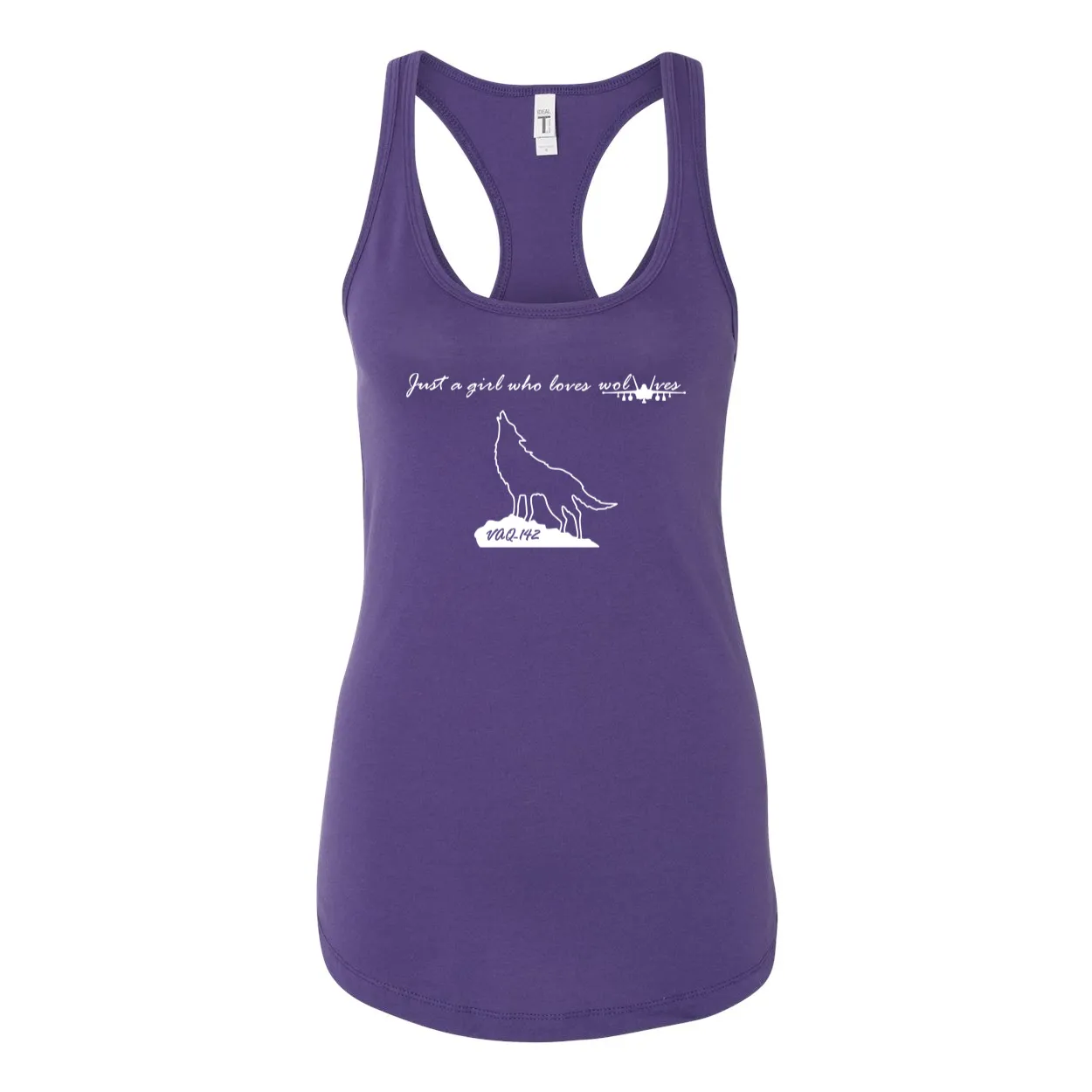 VAQ-142 'Just a girl who loves wolves' Racerback Tank