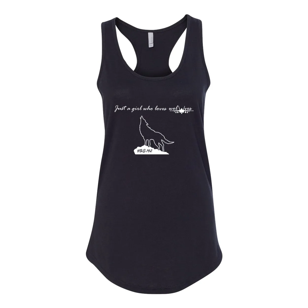 VAQ-142 'Just a girl who loves wolves' Racerback Tank