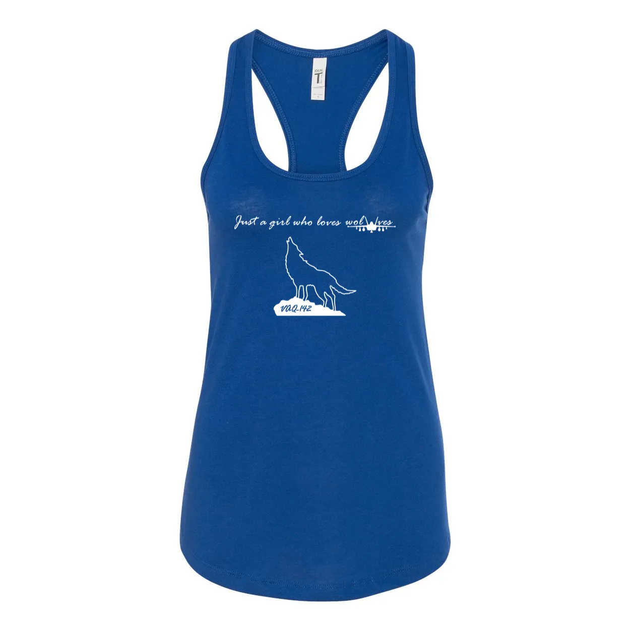 VAQ-142 'Just a girl who loves wolves' Racerback Tank