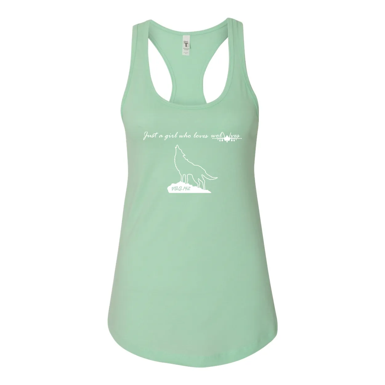 VAQ-142 'Just a girl who loves wolves' Racerback Tank