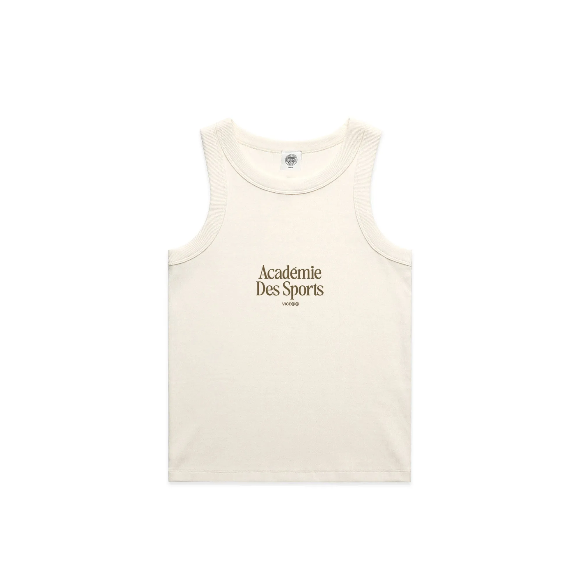 Vice 84 WMNS Organic Embroidered Rib Tank - Ecru