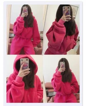 Winter/Spring Women's Fleece Tracksuit Set