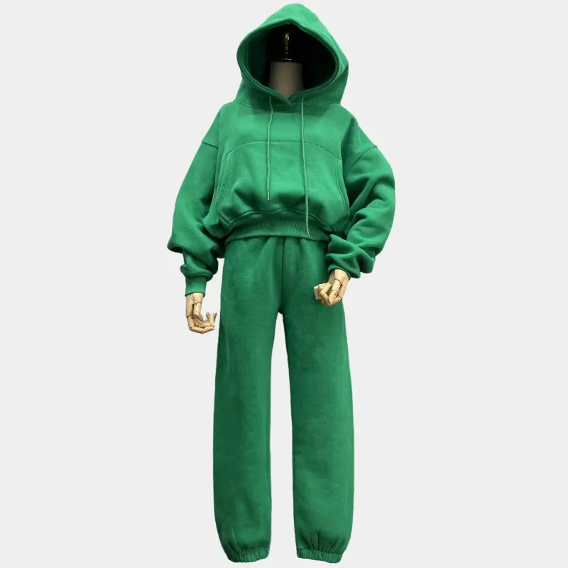 Winter/Spring Women's Fleece Tracksuit Set