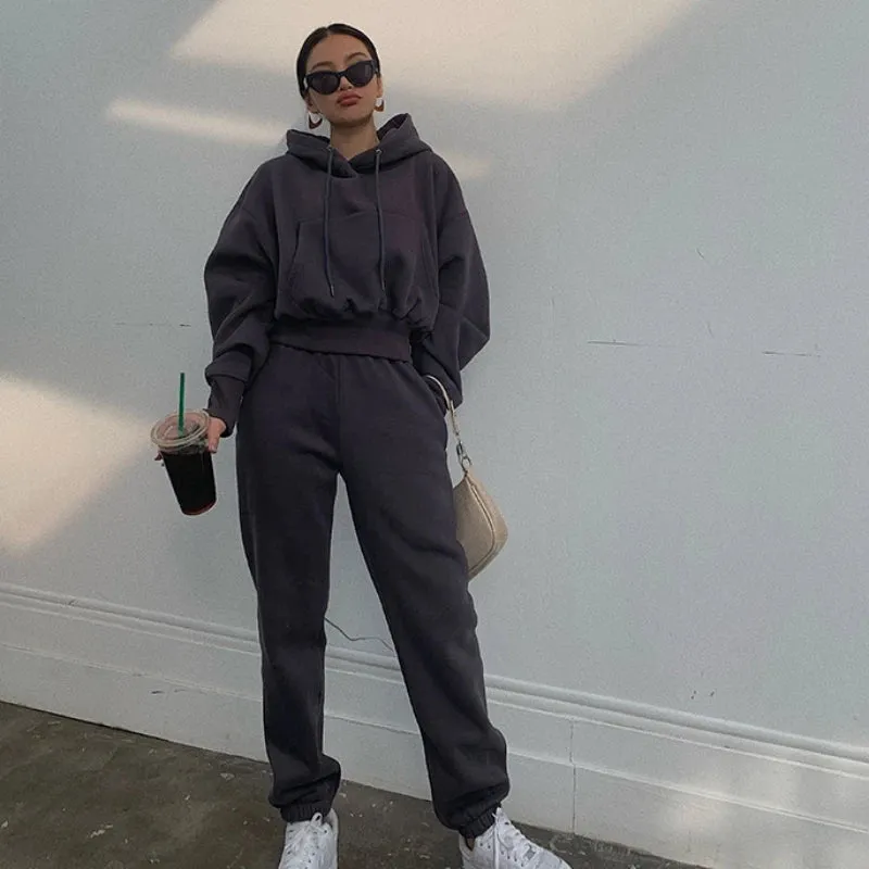 Winter/Spring Women's Fleece Tracksuit Set