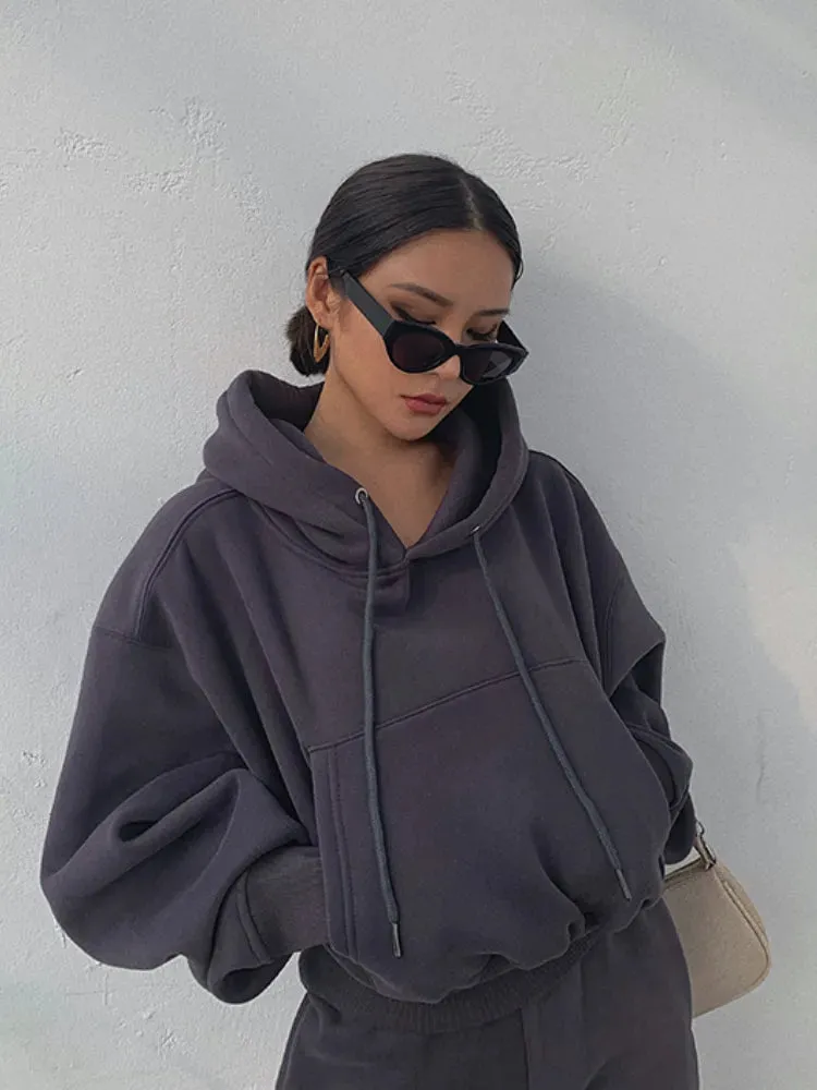 Winter/Spring Women's Fleece Tracksuit Set