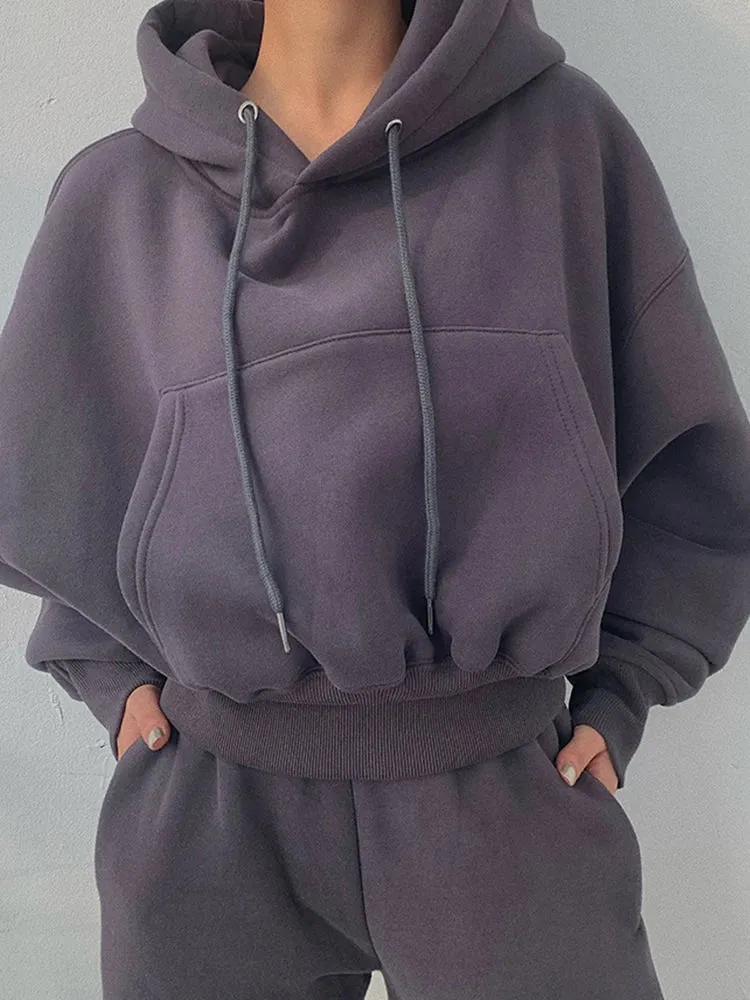 Winter/Spring Women's Fleece Tracksuit Set