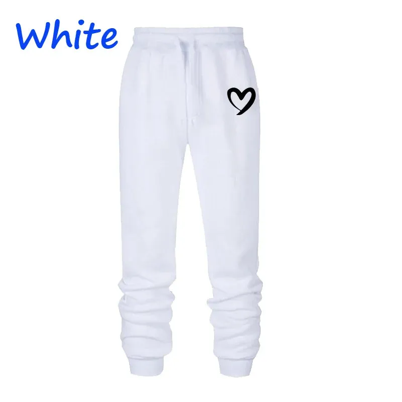 Women Heart Printed Sweatpants Autumn Winter Cotton Long Pants Jogger Trousers Casual Sports Fitness Solid Jogging Pants Women S