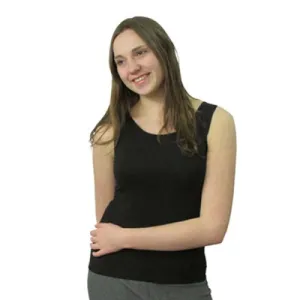 WOMEN'S ROUND NECK TANK TOP BLACK