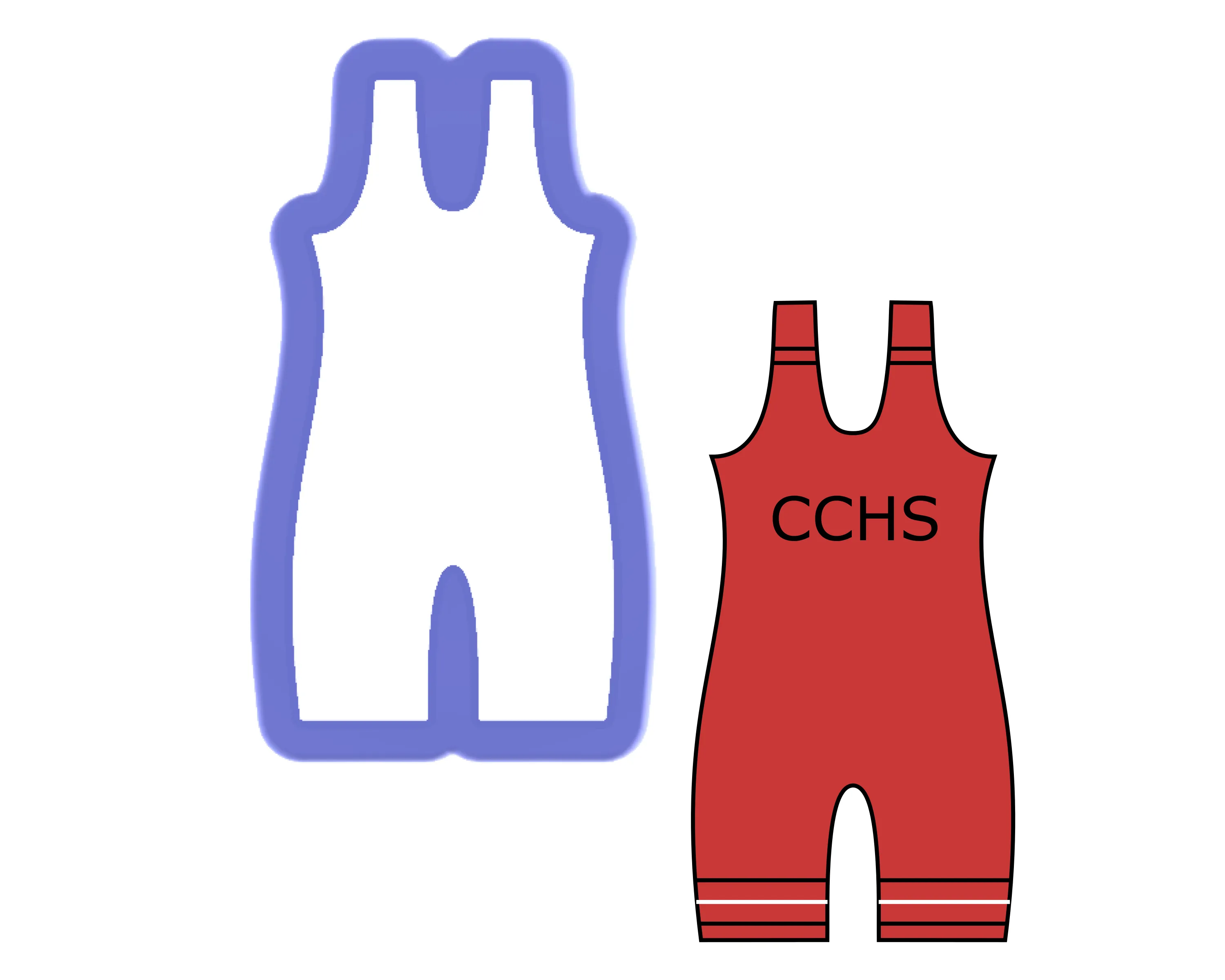 Wrestling Singlet Cookie Cutter
